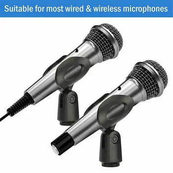 1/4 Paket Mikrofon Klip Evrensel Kablolu/ Kablosuz Mikrofon Montaj Tutucu mikrofon standı Taşınabilir Ses Video Mikrofonlar
