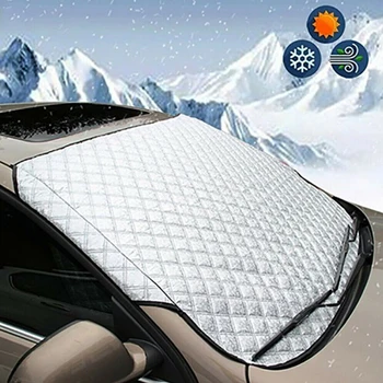 1 Adet Evrensel Araba Ön Cam Kapak Oto Güneşlik Kar Buz koruma kapağı Kış Yaz Cam Kalkanı 150cm x 70cm