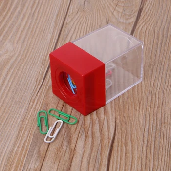 1 Adet Manyetik Klip Dağıtıcı Kağıt Tutucu Kare Kutu Kutu Rastgele Renk