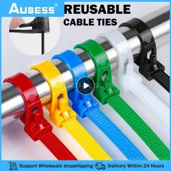1 ADET Renkli Bağlama Çıkarılabilir Bağlama Plastik Yeniden Kullanılabilir Kablo Esnek Bağlama Naylon Yapış Güçlü Bağlama