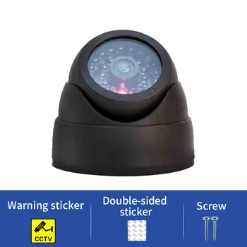 1 ADET Sahte Kamera led ışık Simülasyon Kamera Dome Kamera Gerçekçi Kukla Sahte Güvenlik monitörlü kamera Gözetim Güvenlik