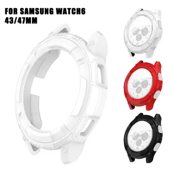 1 Adet Samsung Galaxy 43 / 47mm Watch6 Kılıf TPU Tam koruyucu kabuk 4 Nesil 6 Nesil Döner Masa Koruma Pl T5R6