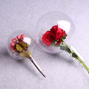 1 ADET Çiçek Plastik Yuvarlak şekilli Top Yaratıcı Şeker Kutusu Gıda Ambalaj Şenlikli Parti Malzemeleri