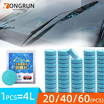 10 20 40 60 Adet araç ön camı Cam Katı Temizleyici cam sileceği Efervesan Tabletler Tuvalet Temizleme Araba Aksesuarları