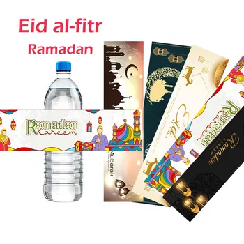 10 adet, Eid Mubarak Parti Dekor Ramazan Kareem şişe etiketleri Sarıcı yapışkan çıkartmalar Müslüman İslam Festivali Parti Ramazan bayramı