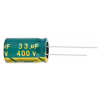 10 adet / grup 33UF yüksek frekans düşük empedans 400V 33UF alüminyum elektrolitik kondansatör boyutu 13*17 400V33UF 20%