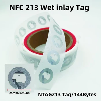 10 adet NFC Etiketleri Ntg213 Etiket 13.56 MHz ISO14443A NFC 213 Çip NFC Telefon RFID Etiketi Çıkartmalar Yapışkanlı Etiket