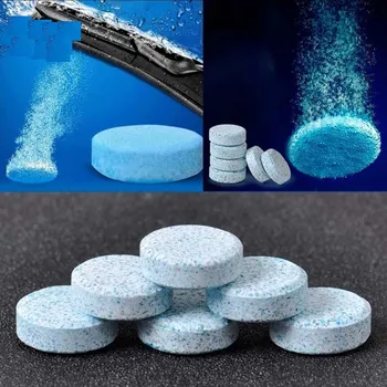 10 Adet Yoğunlaştırılmış Efervesan Tablet Silecek araç ön camı bardak yıkayıcı Katı Silecek Konsantre Süper Geleneksel Temizleyici Tablet