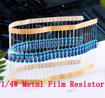100 adet / 1 grup 2.2 ohm 1/4 W 0.25 W 2.2 R Metal Film Rezistans 2.2 ohm 1 % ROHS