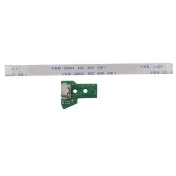 10X SONY PS4 Denetleyici USB şarj portu Soket Kurulu JDS-055 5TH V5 12 Pin Kablo