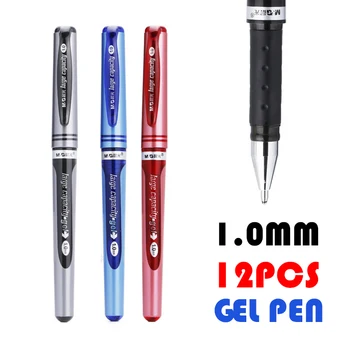 12 adet M & G Jel Kalem 1.0 mm Büyük Fırça Kalın Kafa İş Ofis İmza Kalem Öğrenci Sert Kalem Kaligrafi Uygulama Kalem