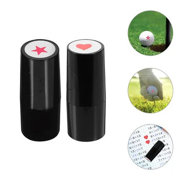 2 adet Golf Topu Damga Golf Topu İşaretleyici Çok kullanımlı Damga Plastik Golf Stamper Golf Topu Stamper