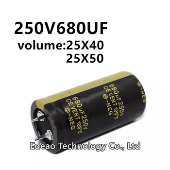 2 Adet / grup 250V 680UF 250V680UF 680UF250V hacim: 25X40 25x50mm ses güç amplifikatörü invertör alüminyum elektrolitik kondansatör