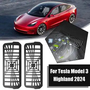2 adet Tesla Modeli 3 Yayla 2024 Toz koruma kapağı Koltuk Alt Hava Çıkış Koruyucu Kapak Araba İç Toz Aksesuarları