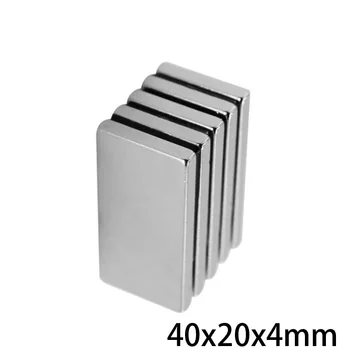 2 ~ 30 ADET 40x20x4mm Blok Güçlü Mıknatıslar Kalınlığı 4mm Neodimyum Mıknatıs 40x20x4mm Güçlü Kalıcı NdFeB Mıknatıs 40*20*4 mm