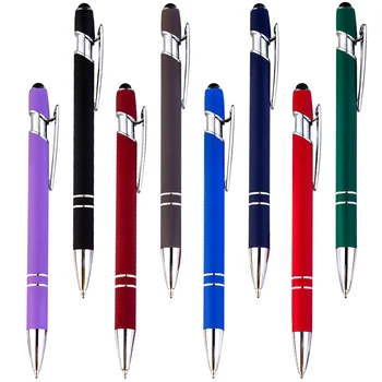 20 adet / grup Mat Tükenmez Kalem Yaratıcı Stylus Dokunmatik Kalem 18 Renkler Yazma Ballpen Kırtasiye Ofis Okul Malzemeleri