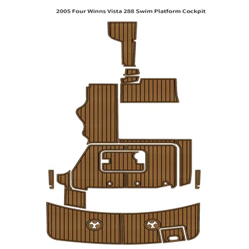 2005 Dört Winns Vista 288 Yüzmek Platformu Kokpit Ped Tekne EVA Tik Güverte Zemin Mat