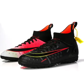 2021 Sıcak Satış futbol ayakkabıları Erkekler Açık FG / TF Erkek Futbol yarım çizmeler Kaymaz Futbol Cleats Sneakers spor ayakkabı Unisex
