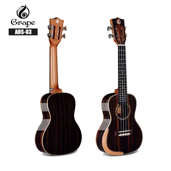 2021 yeni Tasarım toptan fiyat Abanoz El Yapımı profesyonel konser ukulele Kol Dayama ile