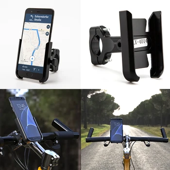 2022 Yeni Alüminyum Motosiklet telefon tutucu yuvası Moto Bisiklet Gidon Braketi Standı için 3-7. 0 inç Cep Telefonu Dikiz Montaj