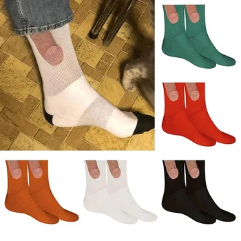2023 Yenilik Komik Çorap Şaka Maruz Prank Baskı noel hediyesi Yeni Göstermek Komik Renkli Çorap Seksi Çorap