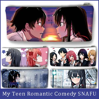 21cm X 9cm Benim Genç Romantik Komedi SNAFU Kalem Kutuları Çanta Programı Büyük Kapasiteli Anime Karakter Okul Malzemeleri Kırtasiye