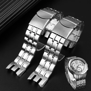 21mm Watchband Örneği YRS403 412 402g Yüksek Kaliteli Paslanmaz Çelik Kayış Ark Çentik Çelik Kordonlu Saat erkek Bileklik Bilezik
