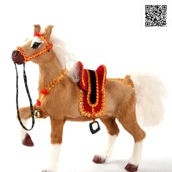 24x21 cm Simülasyon at çocuk oyuncağı hayvan modeli Noel oyuncak hediye