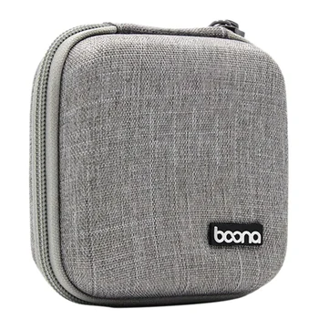 2X BOONA Taşınabilir Seyahat saklama çantası Çok Fonksiyonlu Çanta İçin Hava / Pro Güç Bankası Veri Kablosu Şarj Kulaklık Gri