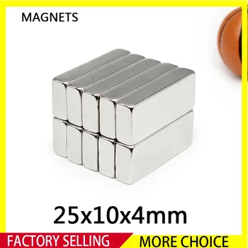 2~100 ADET 25x10x4mm Güçlü Neodimiyum Blok Mıknatıslar 25mm x 10mm x 4mm N35 Sınıf Güçlü Mıknatıs Kalıcı Mıknatıs 25*10 * 4mm