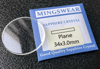 3.0 mm Kaliteli Düz Yuvarlak Şeffaf Safir Kristal Değiştirme 37mm ila 42mm