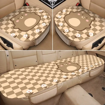 3 adet Karikatür kaplamalı yastık Otomobil klozet kapağı Ön Arka Kumaş Koruyucu Oto İç Dekorasyon Kamyon SUV Mat Pad Kız için