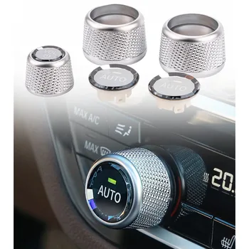 3 adet / takım AC Klima Kontrol Ses Düğmesi Düğmesi Kristal Halka Kapak BMW İçin G02 G01 G30 G12 İçin Yedek parça araç