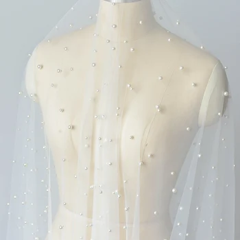 300 cm geniş 1 Metre İnciler Örgü Kumaş Yumuşak Dantel Kumaş düğün elbisesi Peçe Malzeme Giyim