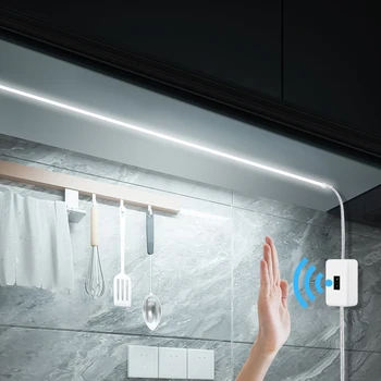 320 Leds/M DC5V USB COB LED şerit ışık el süpürme hareket sensörlü led ışıkları bant su geçirmez Mutfak kabin lambası şerit