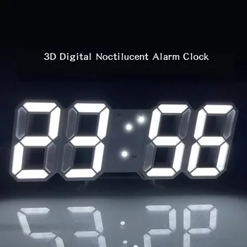 3D dijital alarmlı saat Saat Saat Yaratıcı Akıllı led duvar saati Kore Versiyonu Öğrenci Elektronik çalar saat