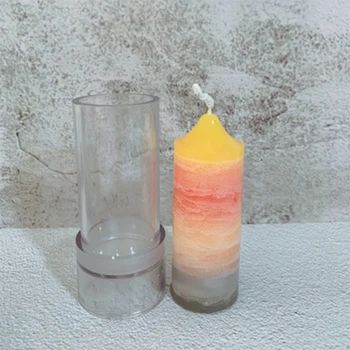 3D DIY Mum Kalıp Silindir Mum Yapma Aracı El Sanatları Kokulu Mum Kalıp Yaratıcı El Yapımı Mum Malzemeleri sabun kalıbı