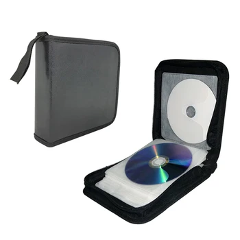 40 Disk Kapasitesi Taşınabilir DVD CD Kutusu Araba Medya saklama çantası Kumaş Kare Mini CD Çantası DVD Plastik Disk saklama kutusu