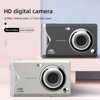 4K HD dijital kamera 3 İnç Büyük Ekran Otomatik Odaklama Kamera Taşınabilir Güzellik dijital kamera Seyahat Fotoğraf Kaydedici