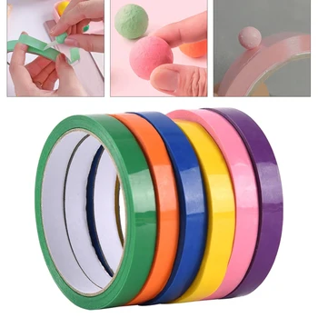 6 Adet Yapışkan Top Bant DIY Renkli Stres Rahatlatıcı Yapışkan Top Bant Oyuncak Haddeleme Bandı Rahatlatıcı için 1.2 cm/1.5 cm/2.4 cm/3.6 cm / 4.8 cm