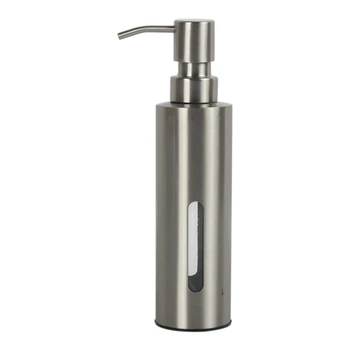 7Oz El Sabunu pompalı dağıtıcı Banyo için Paslanmaz çelik bulaşık deterjanı Dağıtıcı Mutfak için Paslanmaz Çelik Sıvı pompa şişesi