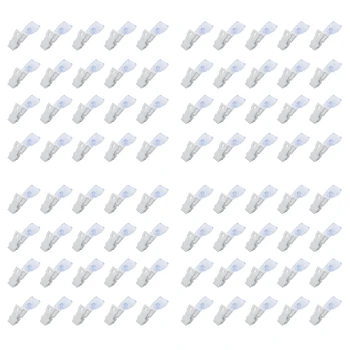 80 Adet Plastik KİMLİK Kartı Adı Etiketi Tutucu Rozet Askısı Klip Beyaz Şeffaf