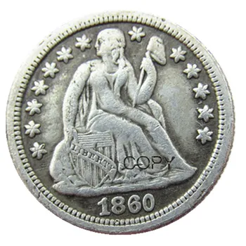 ABD Liberty Oturmuş Kuruş 1860 P/S Gümüş Kaplama Kopya Paraları