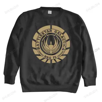 Adam ekip boyun hoodie marka güz kış Battlestar Galactica BSG 75 SciFi pamuk kazak erkek marka hoodie damla nakliye