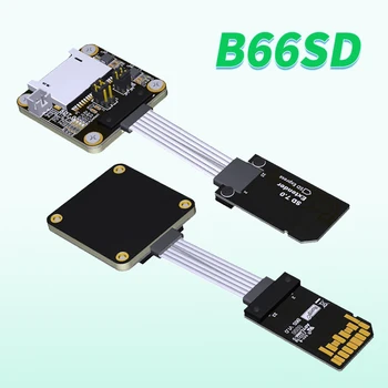 ADT B66SD microSD TF Uzatma Adaptörü Kablosu Desteği SDHC SDXC UHS-III Tam hızlı FPC Olmayan kart okuyucu Navigasyon Kablosu