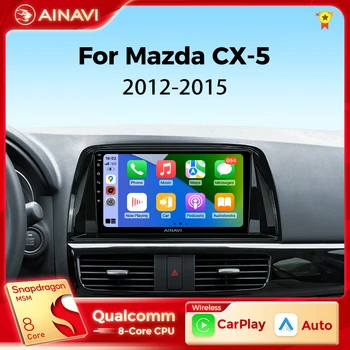 Ainavi Araba Radyo Mazda CX5 CX İçin-5 2012 2013 2014 2015 Kablosuz Carplay Android Otomatik Stereo Multimedya Oynatıcı GPS WiFi 4G 2 Din