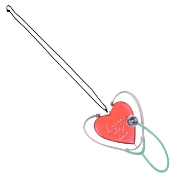Akrilik Kalp Stetoskop Kolye Noel Ağacı Asılı Süsleme Parti Favor