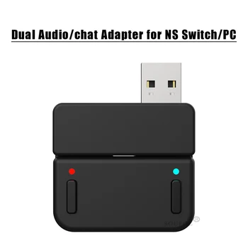 Anahtarı Çift Ses Sohbet Adaptörü Mini Adaptör Alıcısı Nintendo Anahtarı Lite kablosuz kulaklık Dönüştürücü Aksesuarları