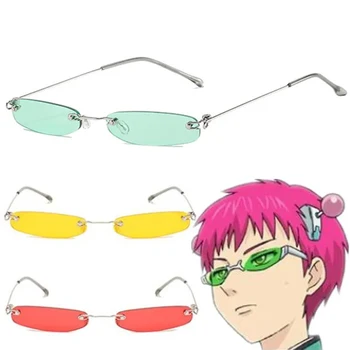 Anime Saiki Kusuo Hiçbir Sai-nan Cosplay Kostümleri Çerçevesiz Gözlük Gözlük Güneş Gözlüğü Sahne Unisex Cadılar Bayramı Performans Partisi için