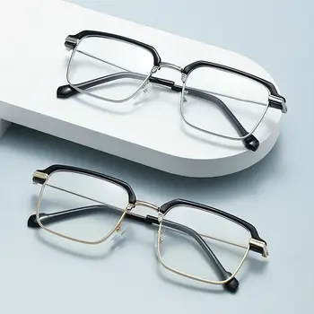Anti-mavi ışık okuma gözlüğü moda Klasik Metal Yarım çerçeve Okuyucular gözlük Erkekler Kadınlar Göz Koruması Presbiyopi gözlük